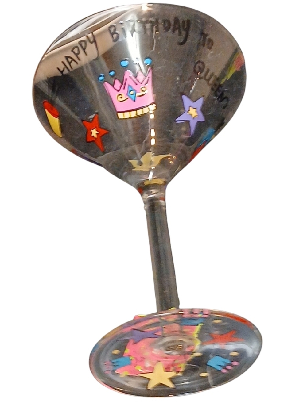 LuLu -NWT Set Of 3, Happy Birthday Cocktail Glasses Different Design On Each one - Picture 4 of 9